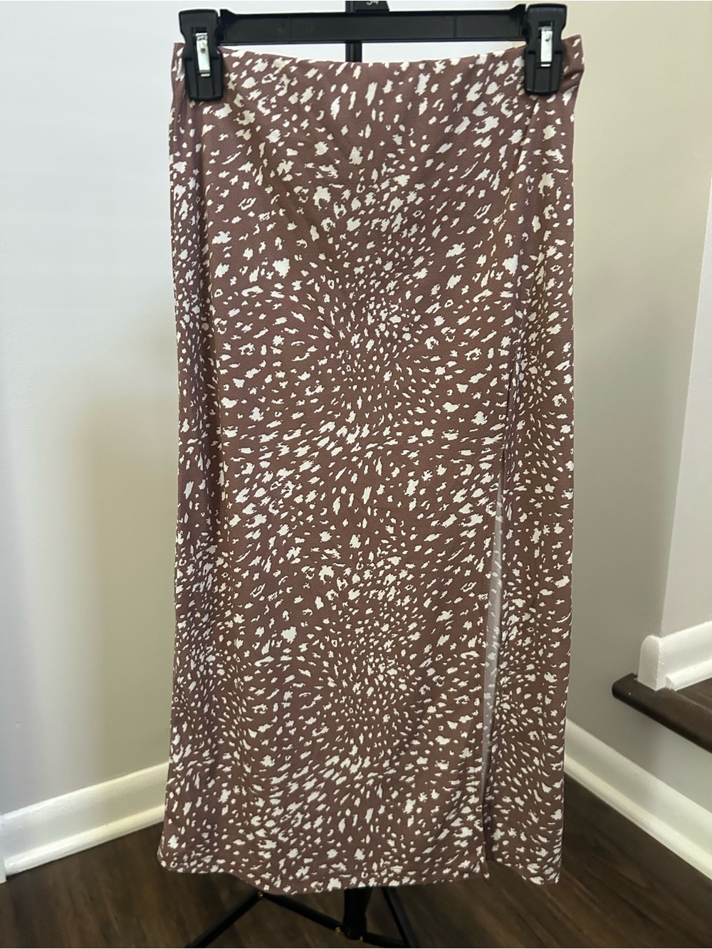 Windsor Mauve Brown Printed Maxi Skirt